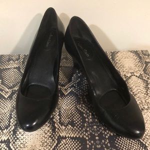 Calvin Klein Black wedge heels